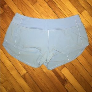 Light Blue Lululemon Running Shorts